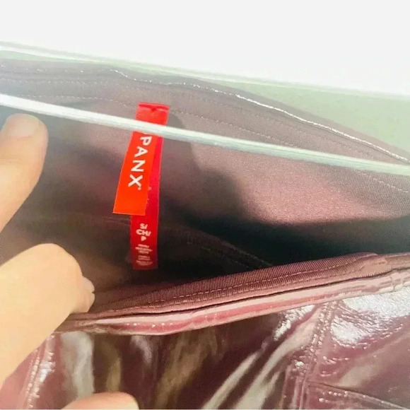 Spanx Faux Patent Leather Leggings Ruby Small Petite - Picture 3 of 8